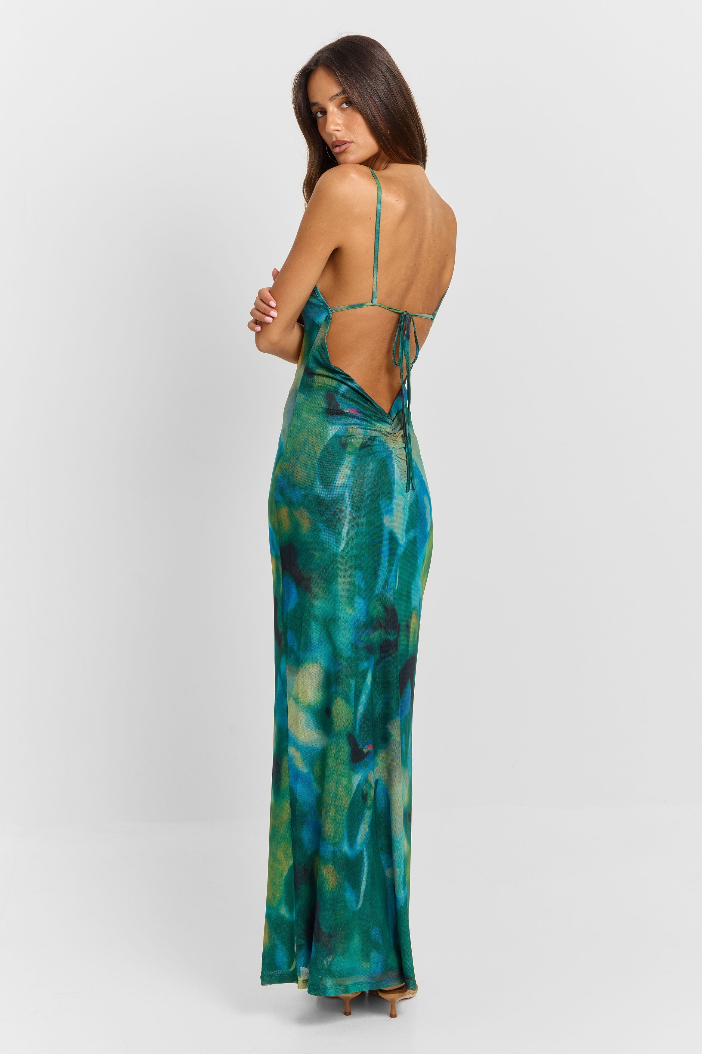 Elena Botanical Bloom Maxi Dress