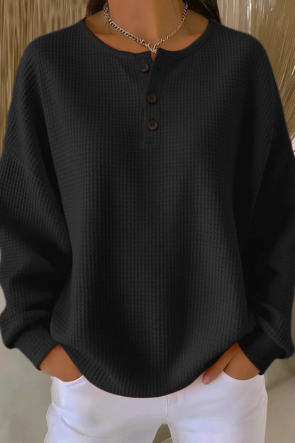 Harper Lane | Loose-Fitting Blouse with Buttons