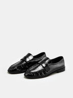 Vintage Ruched Vamp Loafers