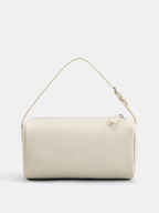 Genuine Leather Cylindrical Shoulder Bag