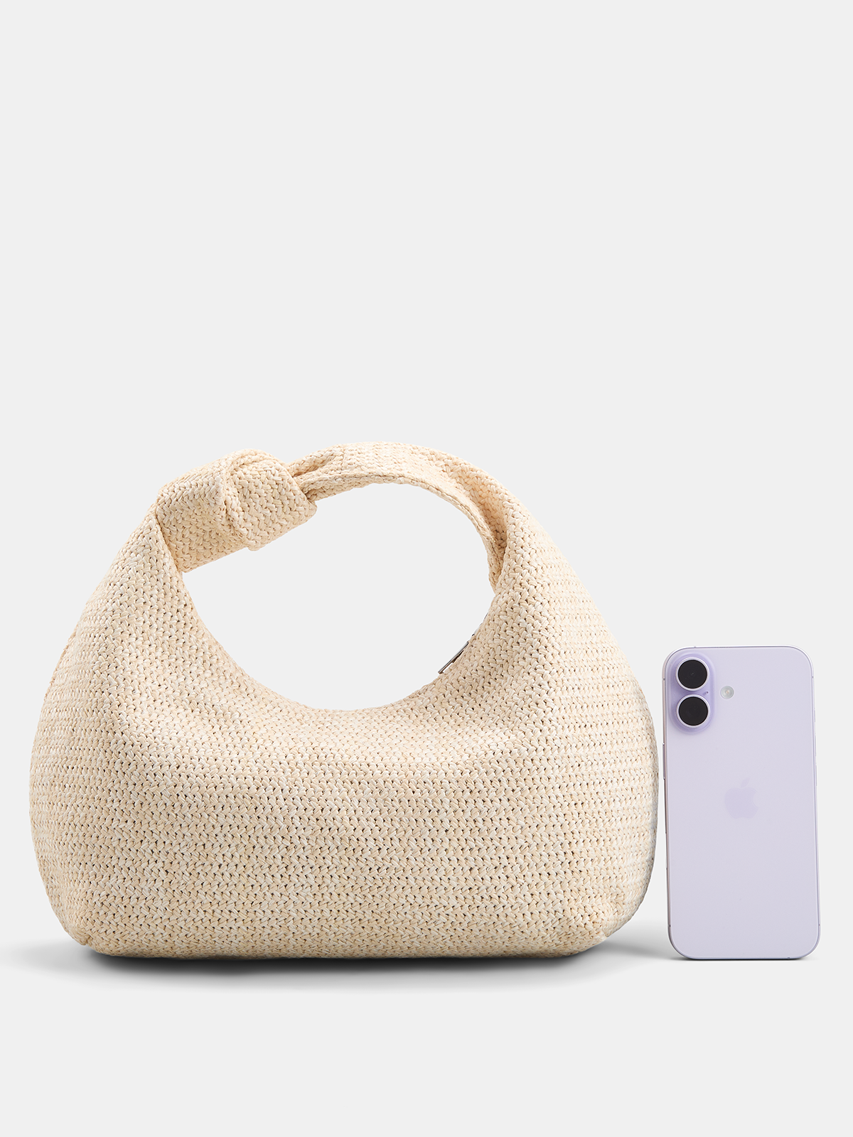 Woven Straw Hobo Bag