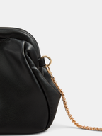 Ruched Top Handle Chain Crossbody Handbag