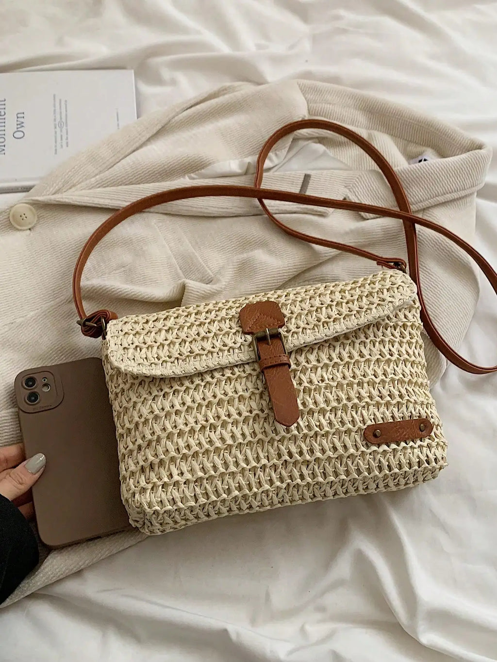 Straw Crossbody Bag