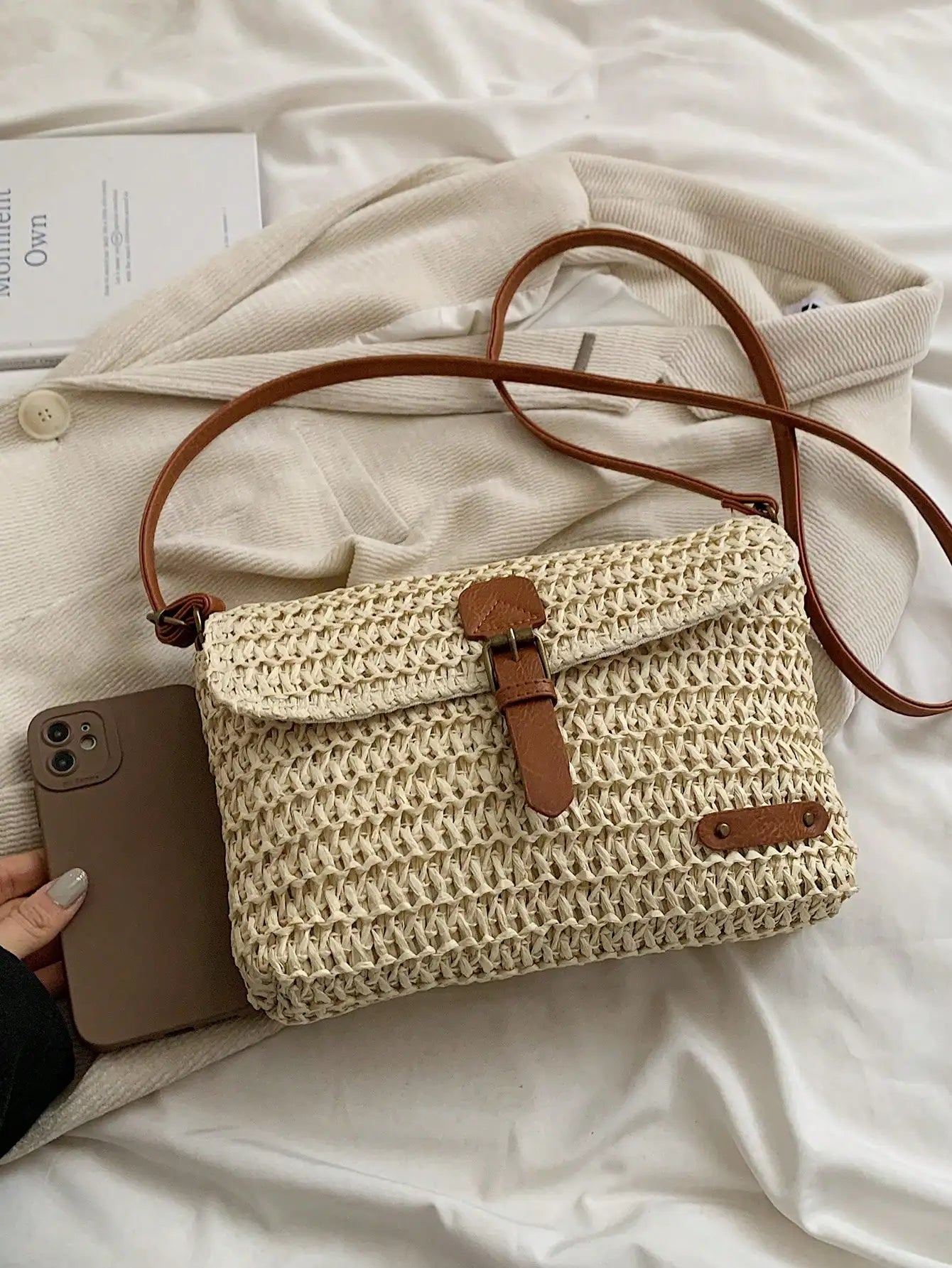 Straw Crossbody Bag