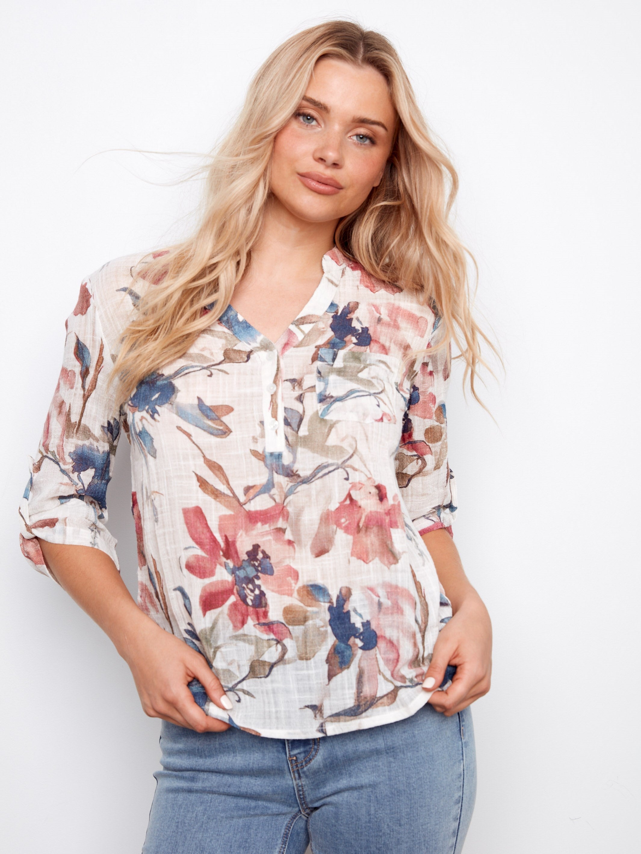 Artistic Cotton Gauze Blouse