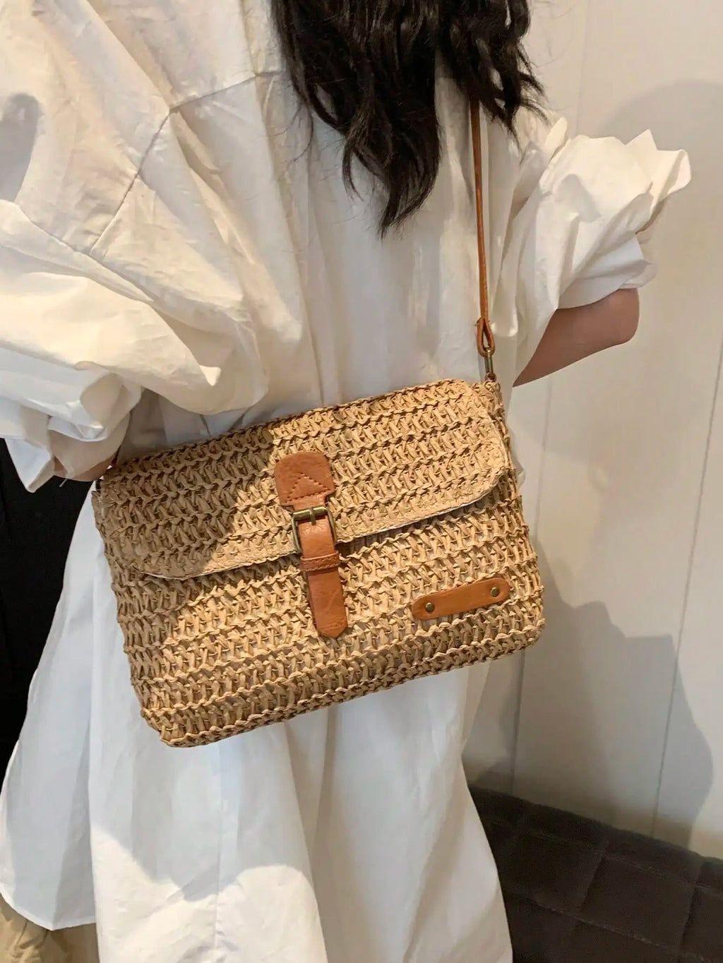 Straw Crossbody Bag