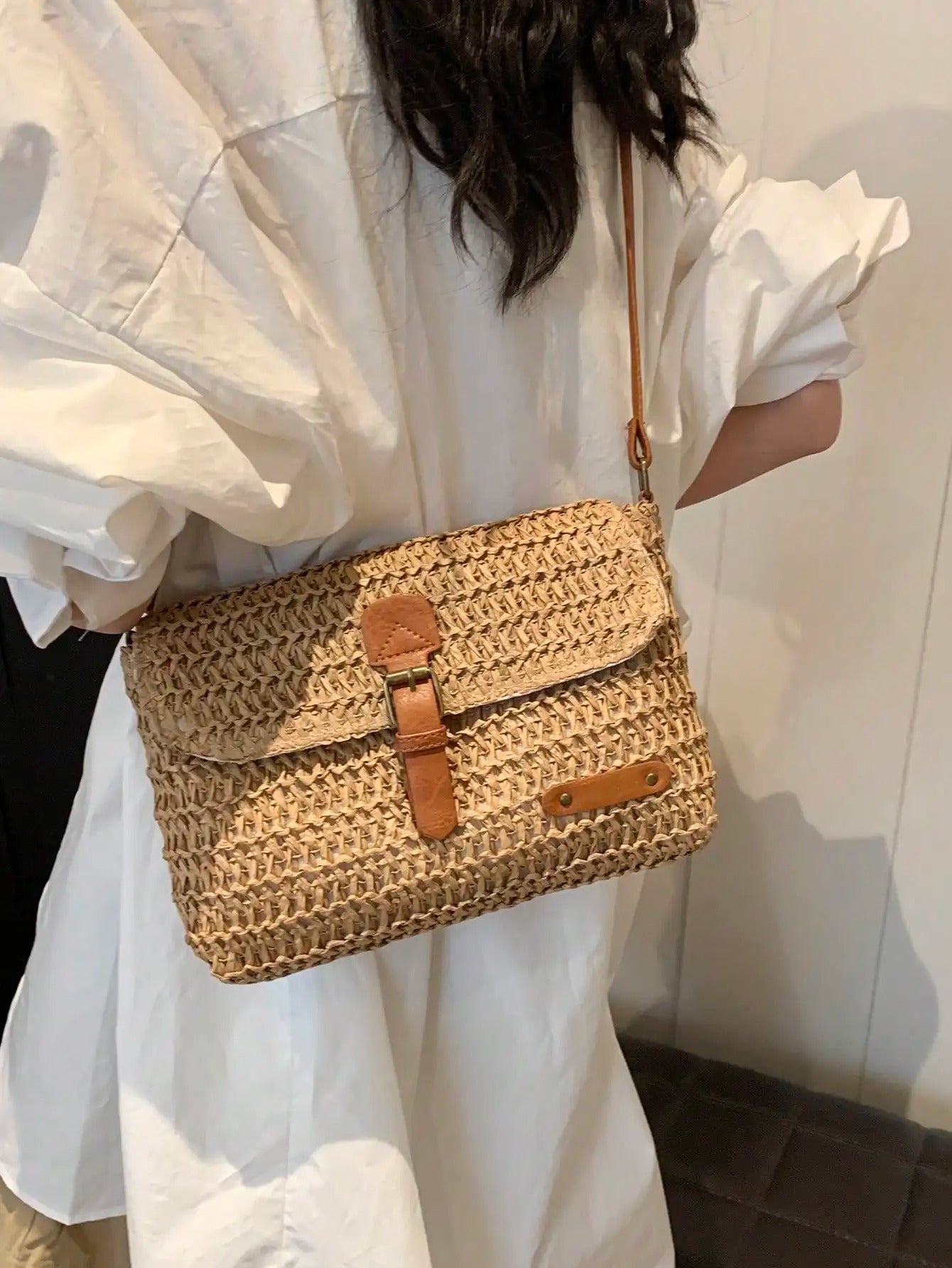 Straw Crossbody Bag
