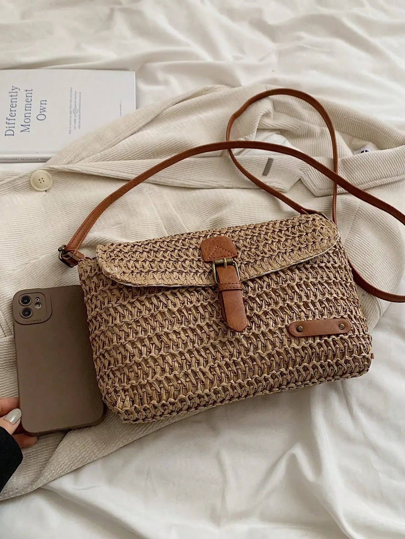 Straw Crossbody Bag