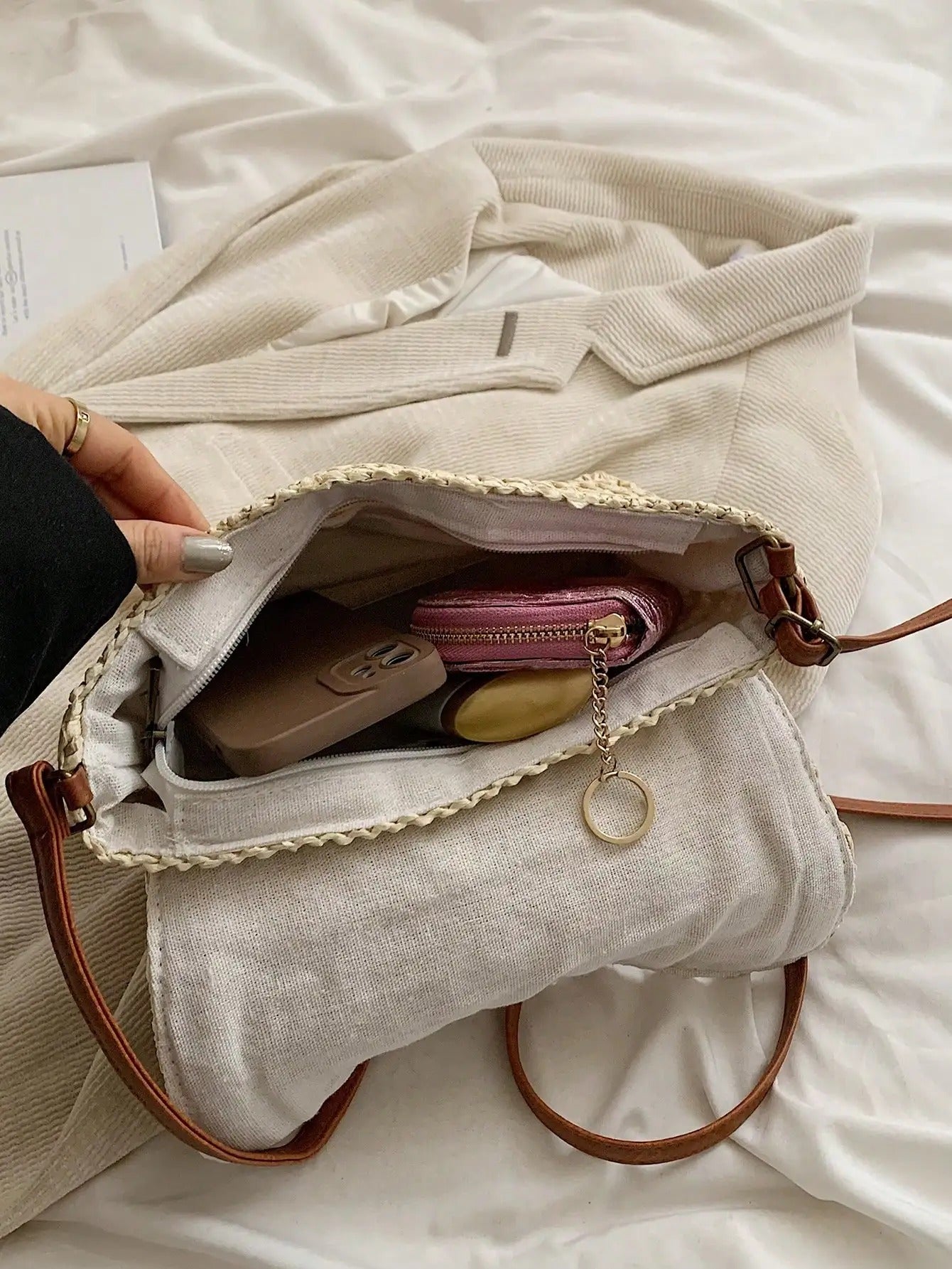 Straw Crossbody Bag